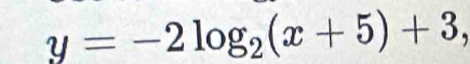 y=-2log _2(x+5)+3,