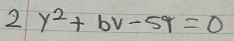 2 y^2+bv-59=0