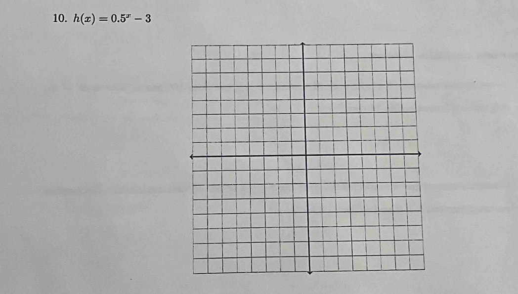 h(x)=0.5^x-3