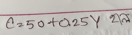 c=50+0.25Y2approx