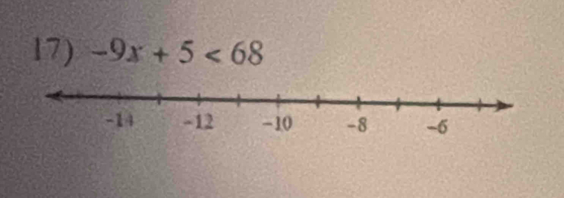 -9x+5<68</tex>