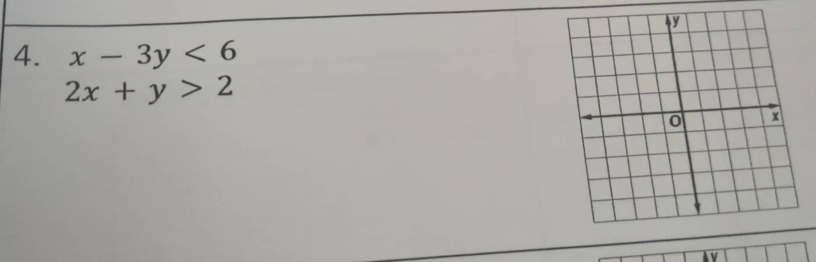 x-3y<6</tex>
2x+y>2