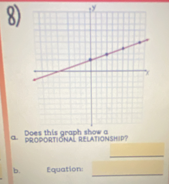 PROPORTIONAL RELATIONSHIP? 
_ 
_ 
b. Equation: