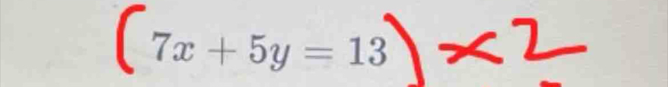 ( 7x +5y = 13