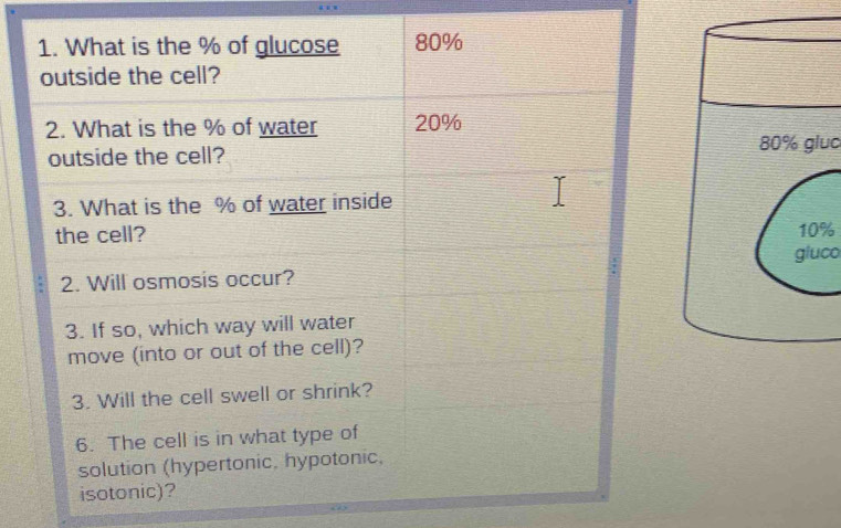 80% gluc
10%
gluco