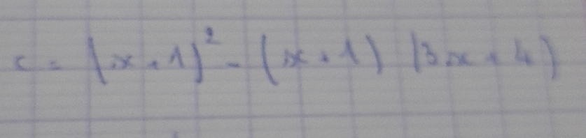 C=(x+1)^2-(x+1)(3x+4)