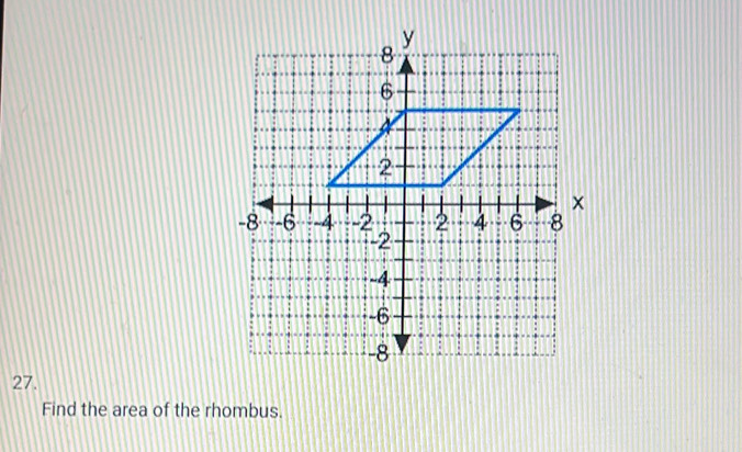 Find the area of the rhombus.