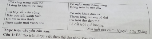 Có vắ 
thể thợ nào? Xác định