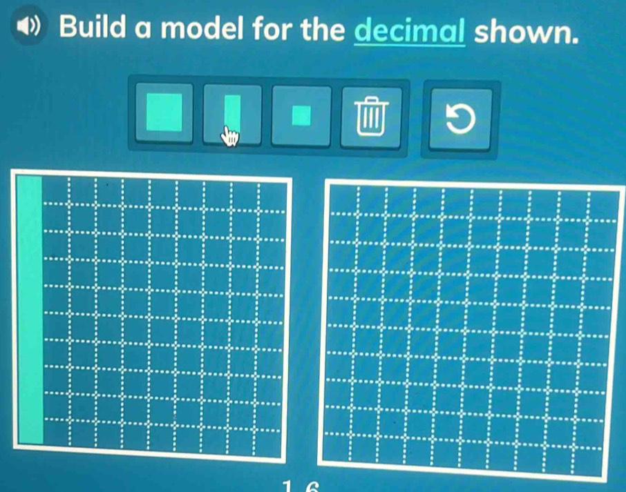 Build a model for the decimal shown.