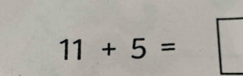 11+5=□