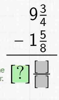 beginarrayr 9_4 -9 -1 2/8  hline [9]frac -endarray