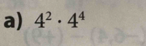 4^2· 4^4