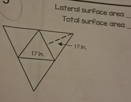 Lateral surface area 
_ 
_