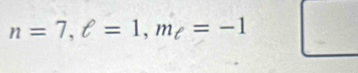 n=7, ell =1, m_ell =-1 ∠ 
□ 