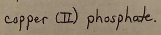 copper [) phosphate.