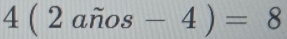 4(2awidehat nos-4)=8