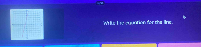 24/25 
Write the equation for the line.