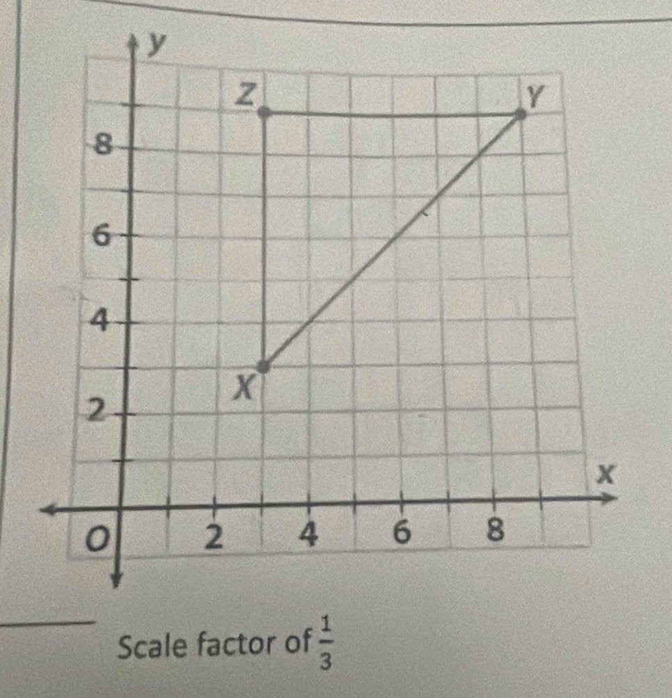 Scale factor of  1/3 