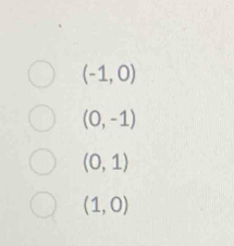 (-1,0)
(0,-1)
(0,1)
(1,0)