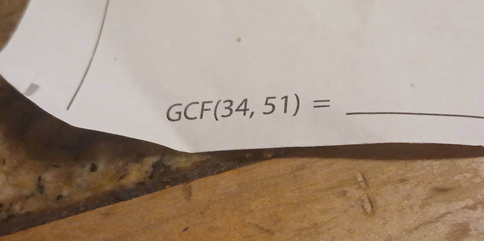 GCF(34,51)=