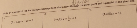 is parallel to the given line.