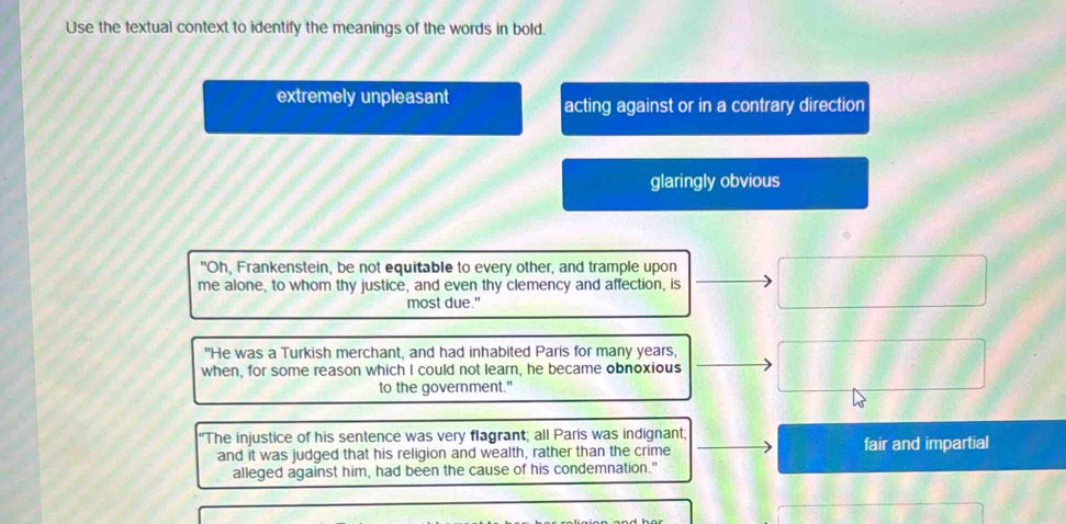 Solved: Use the textual context to identify the meanings of the words ...