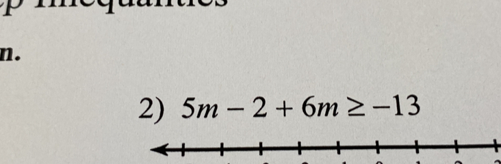 5m-2+6m≥ -13