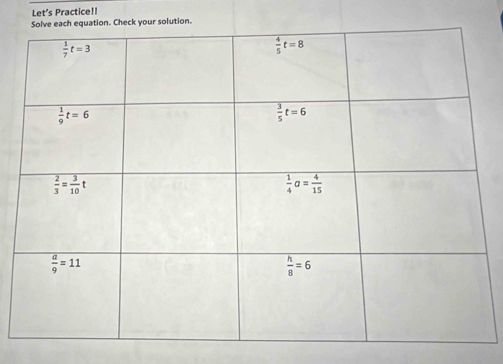 Let’s Practice!!
r solution.