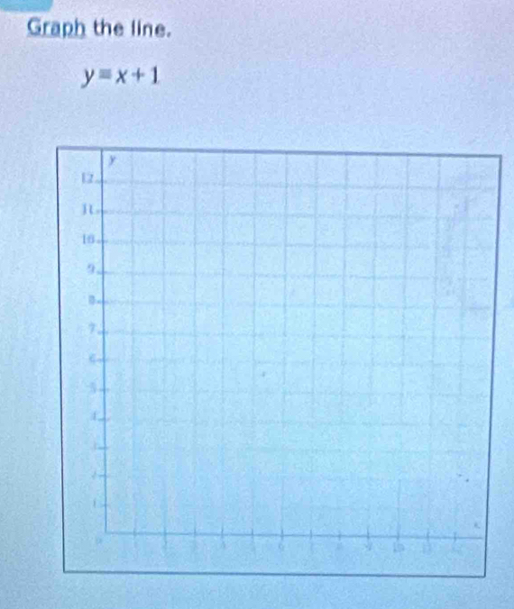 Graph the line.
y=x+1