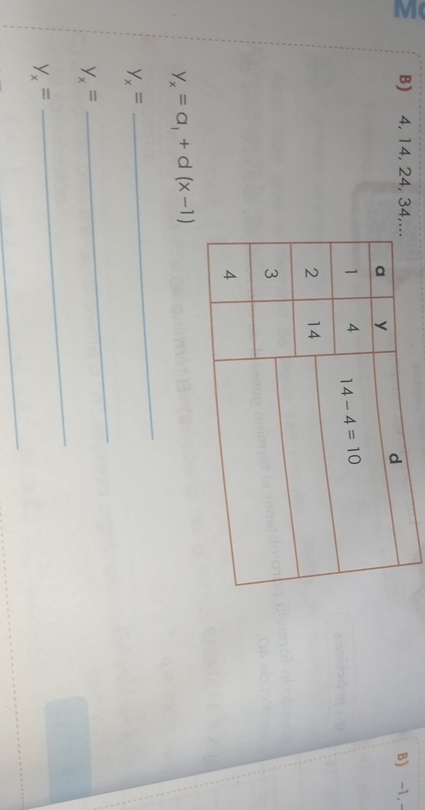 4, 14, 24, 34B) -1,-
y_x=a_1+d(x-1)
y_x=
_
y_x=
_
y_x=
_
_