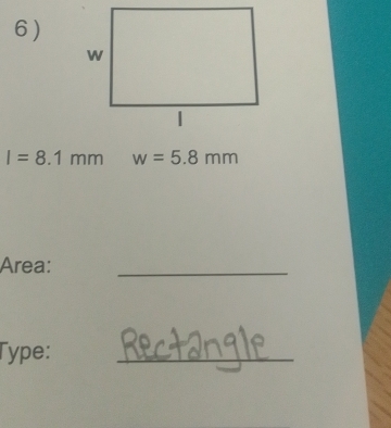 I=8.1mm w=5.8mm
Area: 
_ 
Type: 
_