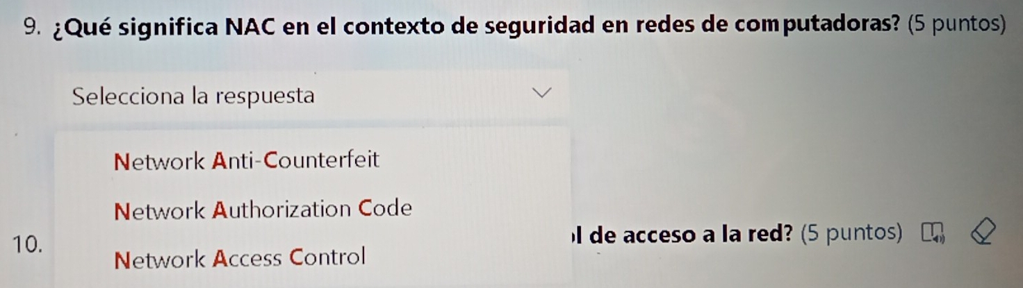 Resuelto:¿Qué significa NAC en el contexto de seguridad en redes de ...