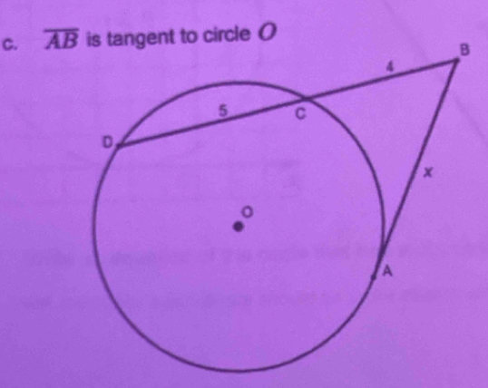 overline AB (