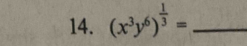 (x^3y^6)^ 1/3 = _