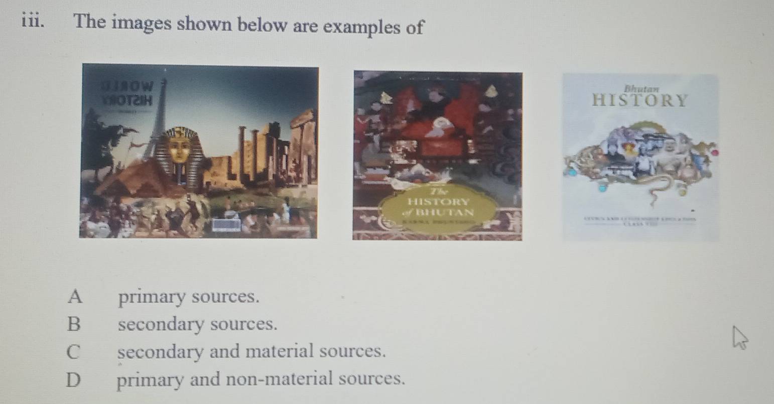 Solved: The images shown below are examples of A primary sources. B ...