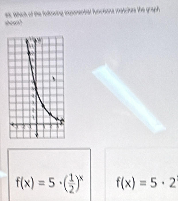 f(x)=5· ( 1/2 )^x
f(x)=5· 2