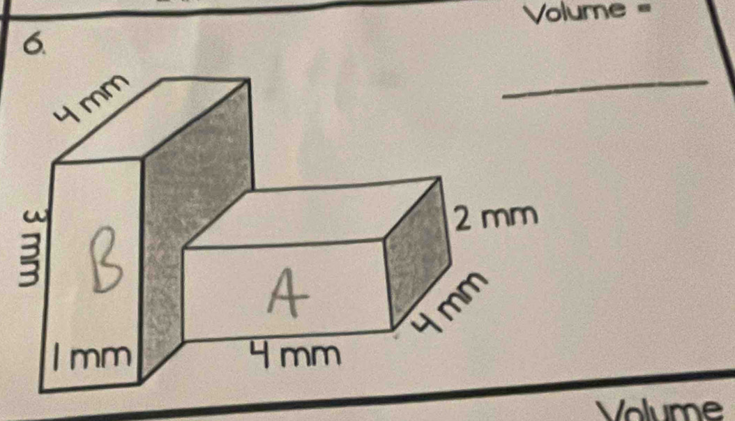 Volume =
Volume