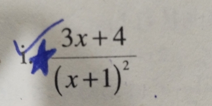 frac 3x+4(x+1)^2