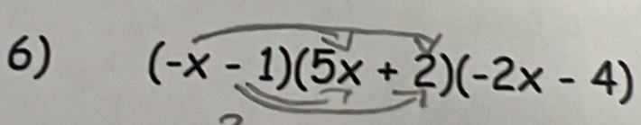 (-x-1)(5x+2)(-2x-4)