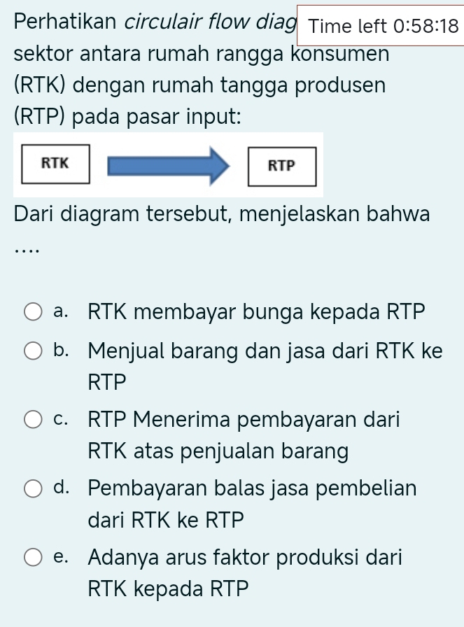 Telah dijawab:Perhatikan circulair flow diag Time left 0:58:18 sektor ...