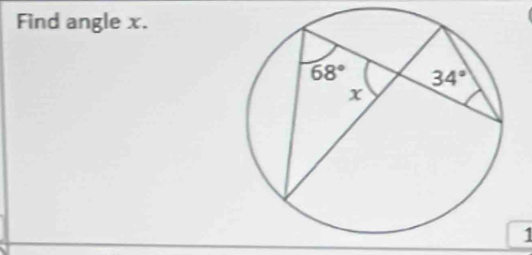 Find angle x.