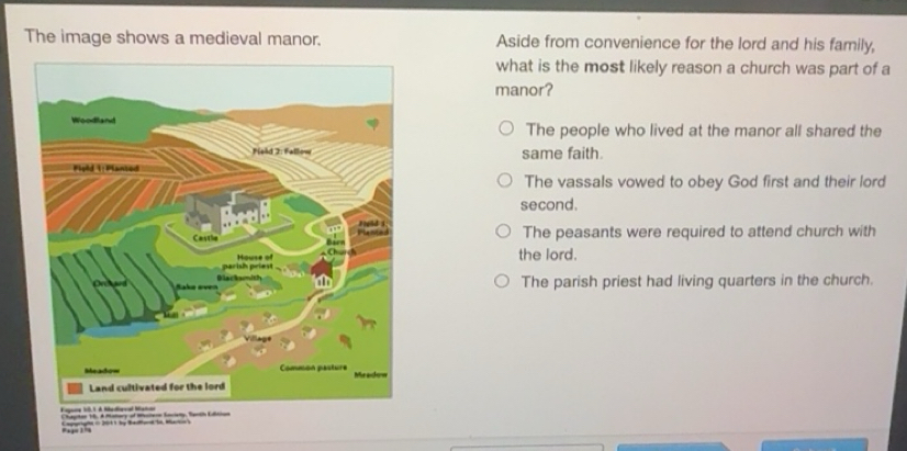 Solved: The image shows a medieval manor. Aside from convenience for ...