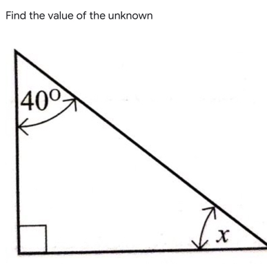 Find the value of the unknown