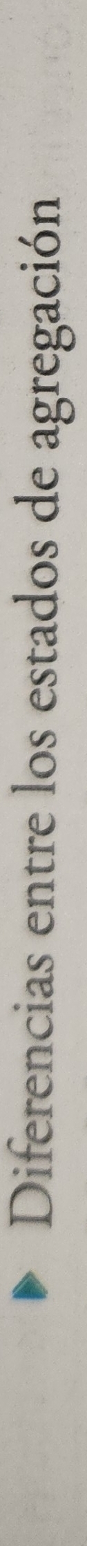 Diferencias entre los estados de agregación