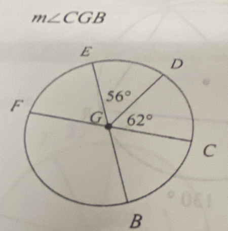 m∠ CGB
B