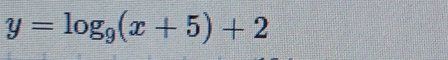 y=log _9(x+5)+2