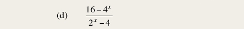  (16-4^x)/2^x-4 