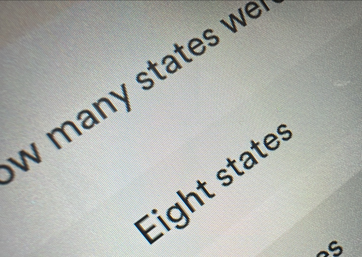 many states w 
Eight state: