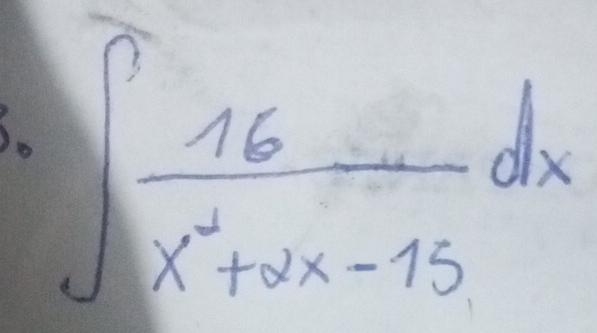 ∈t  16/x^2+2x-15 dx