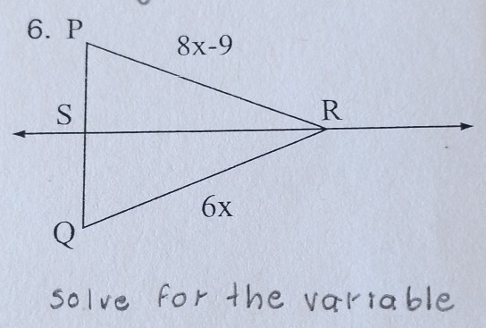 Solve for the varable